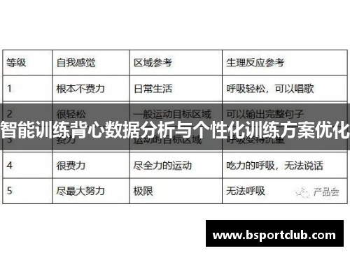 智能训练背心数据分析与个性化训练方案优化