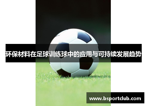 环保材料在足球训练球中的应用与可持续发展趋势